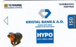 BOSNIA - Republica Srpska Telecard, Kristal Banka (mat Suurface), Sample No CN - Bosnia