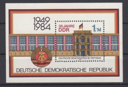 MiNr. 2890 (Block 77) Deutschland Deutsche Demokratische Republik Blockausgabe, Dmu) Staatsratsgebäude, Berlin - 1981-1990