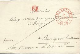 L Càd BRUXELLES/1836 P.P (rectangulaire) Pour Bouvignes - 1830-1849 (Independent Belgium)