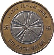 NEPAL CASINO GAME TOKEN COIN BRASS ND VERY FINE VF - Casino