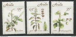 1991 Aruba Medicinal Plants Complete Set Of 3  MNH - Plantas Medicinales