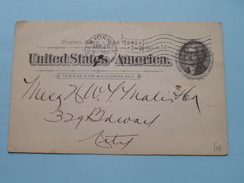 The BANK Of AMERICA New York  ( One Cent Postal Card ) W M Bennet Cashier - Anno 1896 ( Zie Foto Details ) !! - Other & Unclassified