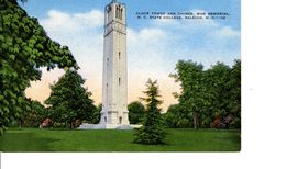 CLOCK TOWER AND CHIMES WAR MEMORIAL NC STATE COLLEGE - Raleigh