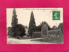 78 YVELINES,  MARLY LE ROI, Grille De La Propriété De M. Sardou, Animée, Charrette, () - Marly Le Roi