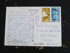 LETTRE EGYPTE EGYPT AVEC YT PA 160 ET PA 162 PYRAMIDE GIZEH VOILIER NIL - CPM SPHINX GIZA - Storia Postale