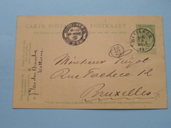Briefkaart Wetteren > Bruxelles () 1910 ( Zie Foto Details / Tekst ) !! - Wetteren
