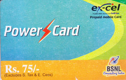 MOBILE / TELEPHONE CARD, INDIA - BSNL, EXCEL, RS. 75 PREPAID MOBIE CARD - Other & Unclassified