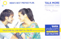 MOBILE / TELEPHONE CARD, INDIA - TATA INDICOM RS. 318 TALK MORE RECHARGE CARD - Other & Unclassified