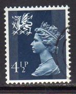 GB Wales 1971-93 4½p Regional Machin, Used, SG 18 - Wales