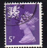 GB Wales 1971-93 5p Regional Machin, Used, SG 19 - Gales