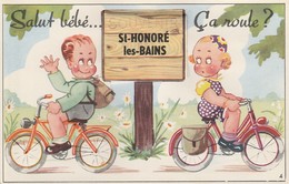 St-HONORE LES BAINS - Carte à Système ( 10 Vues ) - Salut Bébé ....Ca Roule ? - Saint-Honoré-les-Bains