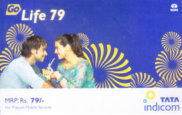 MOBILE / TELEPHONE CARD, INDIA - TATA INDICOM GO LIFE RS. 79, PREPAID MOBILE CARD - Other & Unclassified