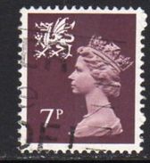 GB Wales 1971-93 7p Regional Machin, Used, SG 23 - Wales