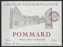 ETIQUETTE POMMARD - Chateau Génot-Boulanger - Bourgogne