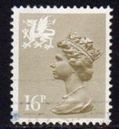 GB Wales 1971-93 16p P. 15x14 Questa Regional Machin, Used, SG 43a - Pays De Galles