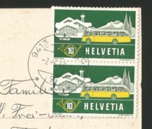 ST. ANTON AI Oberegg Hotel Restaurant RÖSSLI Postauto Briefmarken 1969 - Oberegg