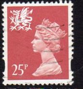 GB Wales 1993-6 25p Elliptical Regional Machin, Used, SG 73 - Wales