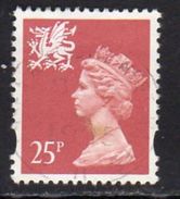 GB Wales 1993-6 25p Elliptical Regional Machin, Used, SG 73 - Pays De Galles