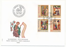 SUISSE - 5 Enveloppes FDC - Fête Nationale 1988 (Pro Patria) - BERN 24/5/1988 - Service