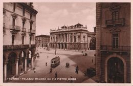 12621) TORINO PALAZZO MADAMA VISTO DA VIA PIETRO MICCA VIAGG 1949 - Palazzo Madama
