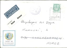 LETTER  RETUR 1990 - Cartas & Documentos