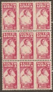 South Africa 1942 SG 98a 1d Block Of Nine  Mounted Mint - Unused Stamps