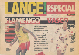 LANCE ! (2000) Journal Brésilien, Numéro Special Football, Match Flamengo-Vasco, Reinaldo, Edmundo, Pedrinho, Iranildo.. - Revues & Journaux