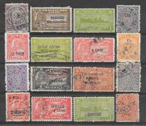 Travancore  Lot De 16 Timbres Obliteres - Travancore