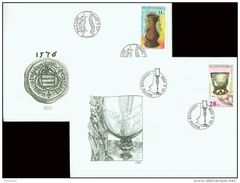 2 FDC 381 382 SLOVAQUIE 2006 Musée Verrerie Verre Vase En Cuivre Yv 468 469 Mi 540 541 - FDC