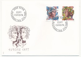 SUISSE - 3 Enveloppes FDC - EUROPA CEPT 1986 - Bern - 27/5/1986 - FDC