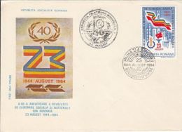 FREE HOMELAND, NATIONAL DAY, COVER FDC, 1984, ROMANIA - FDC