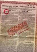 OBLIGATION  6.5 % DE L'ETAT HONGROIS  1924  TB - Autres & Non Classés