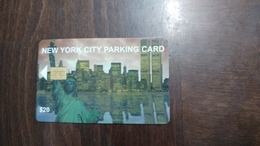 U.s.a-new York City Parking Card From Chip-($20)-used Card - Other & Unclassified