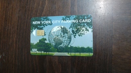U.s.a-new York City Parking Card From Chip-($50)-used Card+1card Prepiad Free - Other & Unclassified