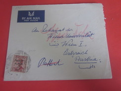 Asie  Iraq - Letter-Lettre Stamp Timbre Surchargé Postage By Air Mail/par Avion Via Aéra Wien Austria Autriche - Irak