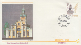 Enveloppe  FDC   1er  Jour    SUEDE     EUROPA    1983 - 1983