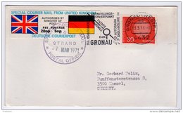 TIMBRE DE GREVE - ANGLETERRE / ALLEMAGNE - 1971 - Sur Lettre - Covers & Documents