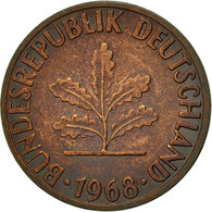 Monnaie, République Fédérale Allemande, Pfennig, 1968, Stuttgart, TTB, Copper - 1 Pfennig