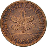 Monnaie, République Fédérale Allemande, Pfennig, 1993, Stuttgart, TTB, Copper - 1 Pfennig