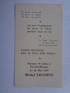 Réf: 99-4-216.          LECOMTE  Michel  FAYT-LEZ-MANAGE - Communion