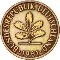 Monnaie, République Fédérale Allemande, 2 Pfennig, 1961, Stuttgart, SUP - 2 Pfennig