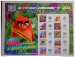 UNITED NATIONS 2016   ANGRY BIRDS  SHEETLET   MNH **             (102GROEN17-1210) - Unused Stamps