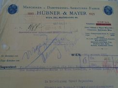 AD036.24 Old Letter  HÜBNER & MAYER - Wien XIX/1 Muthgasse 64 - M.und.Dampfkessel Arm.Fabrik- 1927 -Gaswerke Budapest - Oostenrijk