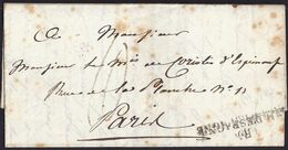 EXPEDITION D'ESPAGNE. 1826. PUERTO REAL POUR PARIS. MARQUE POSTALE “(R) ARM. D'ESPAGNE". - Army Postmarks (before 1900)