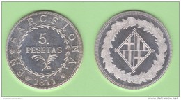 JOSE NAPOLEON   5  PESETAS 1.811 Plata  SC/UNC  Réplica   T-DL-11.241 - Andere & Zonder Classificatie