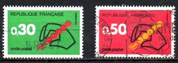 FRANCE. N°1719-20 Oblitérés De 1972. Code Postal. - Postleitzahl