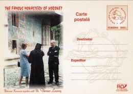 ARCHITECTURE, VORONET MONASTERY, PC STATIONERY, ENTIER POSTAL, 2004, ROMANIA - Abbayes & Monastères
