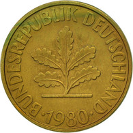 Monnaie, République Fédérale Allemande, 10 Pfennig, 1980, Karlsruhe, TTB+ - 10 Pfennig