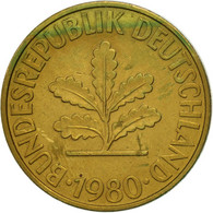 Monnaie, République Fédérale Allemande, 10 Pfennig, 1980, Stuttgart, TTB+ - 10 Pfennig