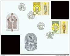 2 FDC 478 479 SLOVAQUIE 2010 Saint GORAZD Et Saint CLEMENT Yv 557 558 Mi 640 641 - FDC